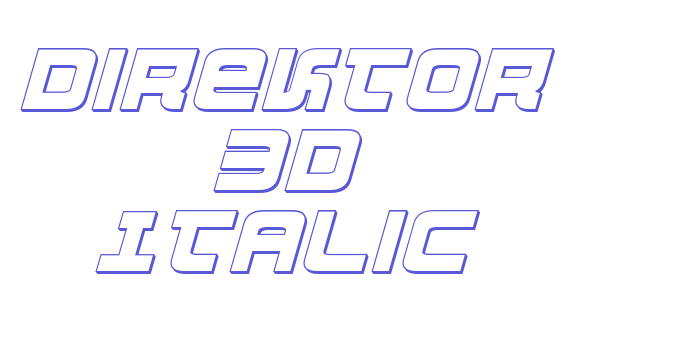 Direktor 3D Italic Font Download