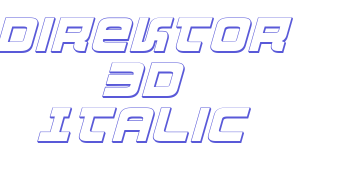 Direktor 3D Italic Font