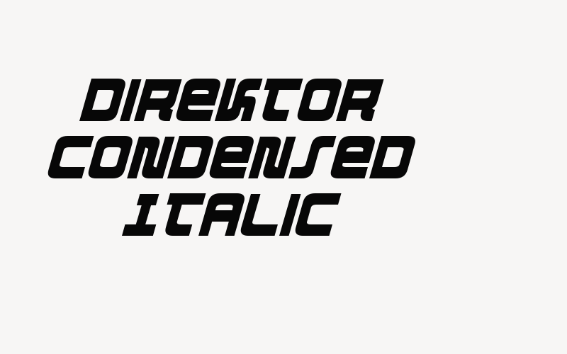 Direktor Condensed Italic Font