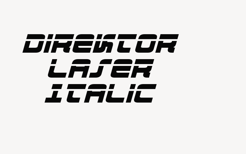 Direktor Laser Italic Font