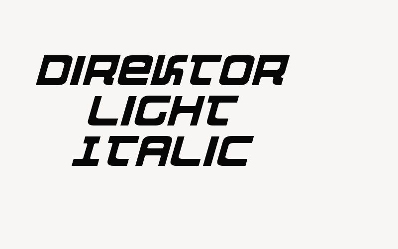 Direktor Light Italic Font