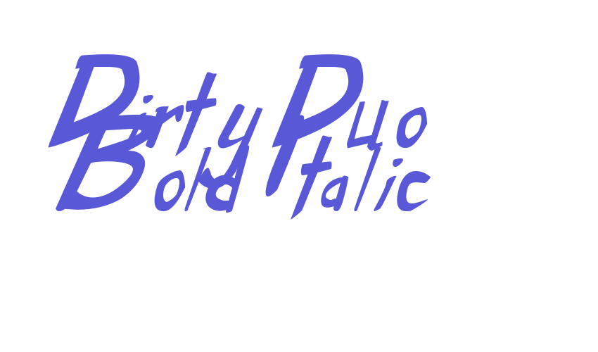 Dirty Duo Bold Italic Font