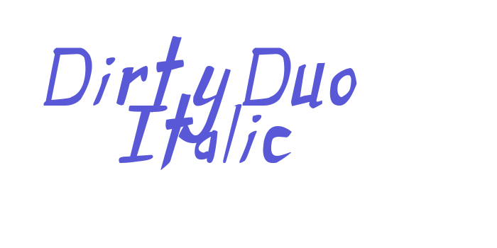 Dirty Duo Italic Font Download