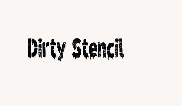 Dirty Stencil Font