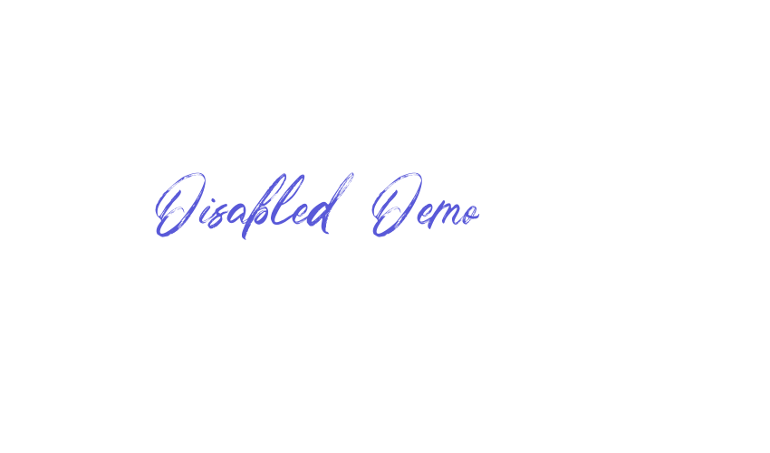 Disabled Demo Font Download