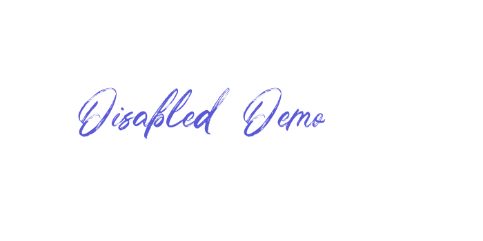 Disabled Demo Font