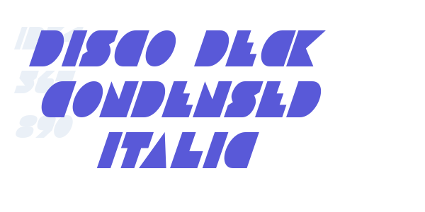 Disco Deck Condensed Italic font free