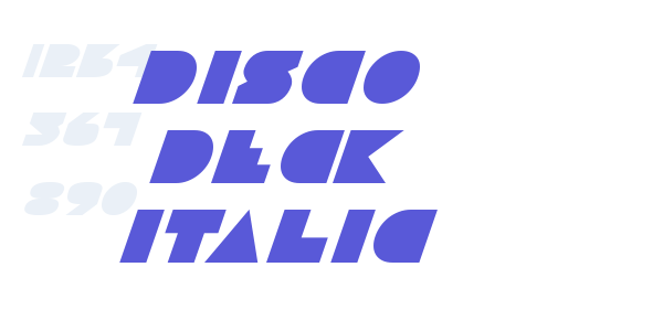 Disco Deck Italic font free