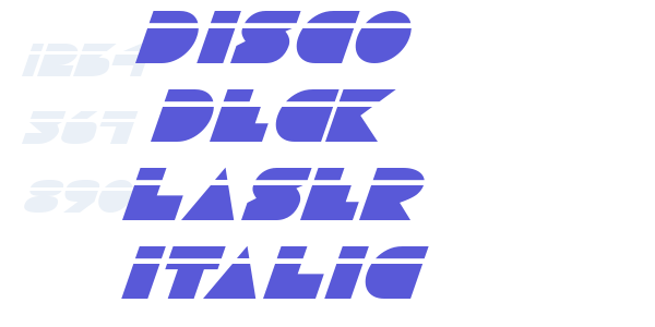 Disco Deck Laser Italic font free