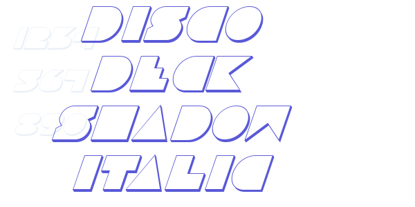 Disco Deck Shadow Italic font free