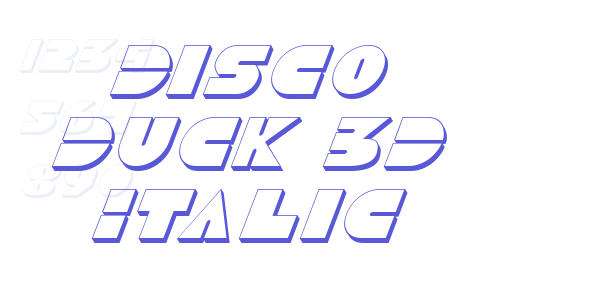 Disco Duck 3D Italic font free