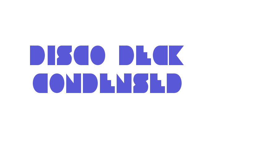 Disco Deck Condensed Font Download