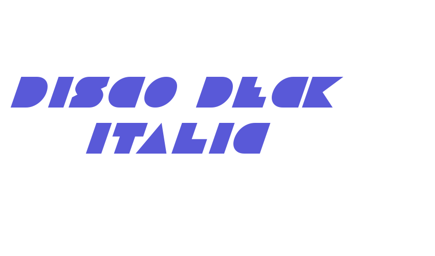 Disco Deck Italic Font Download