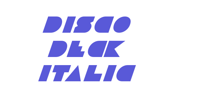 Disco Deck Italic Font Download