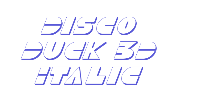 Disco Duck 3D Italic Font Download