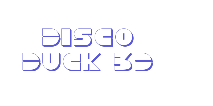 Disco Duck 3D Font Download