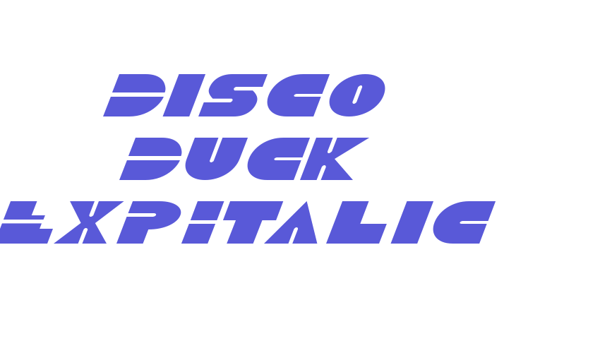 Disco Duck ExpItalic Font Download