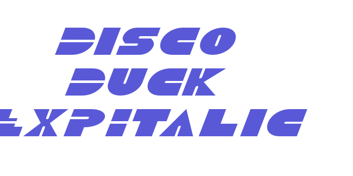 Disco Duck ExpItalic Font Download