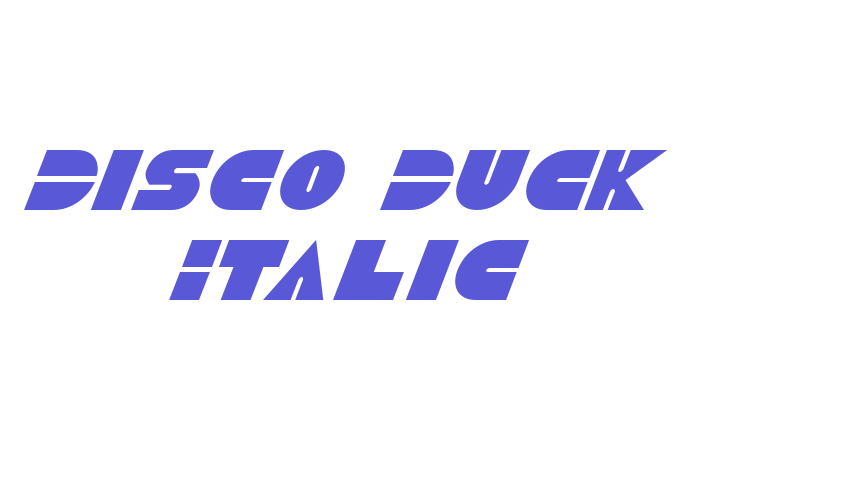 Disco Duck Italic Font Download