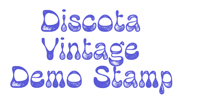 Discota Vintage Demo Stamp Font