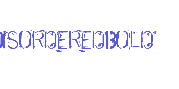 DisorderedBold Font