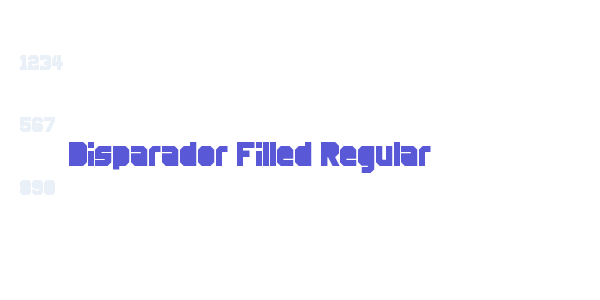 Disparador Filled Regular font