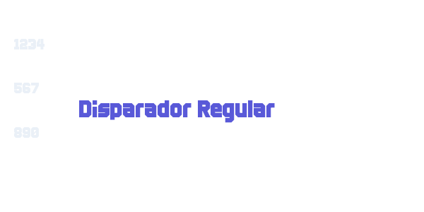 Disparador Regular font