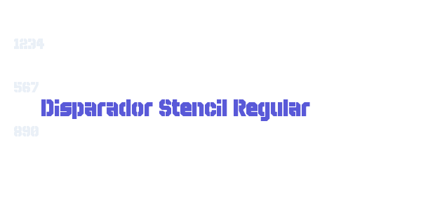 Disparador Stencil Regular font free