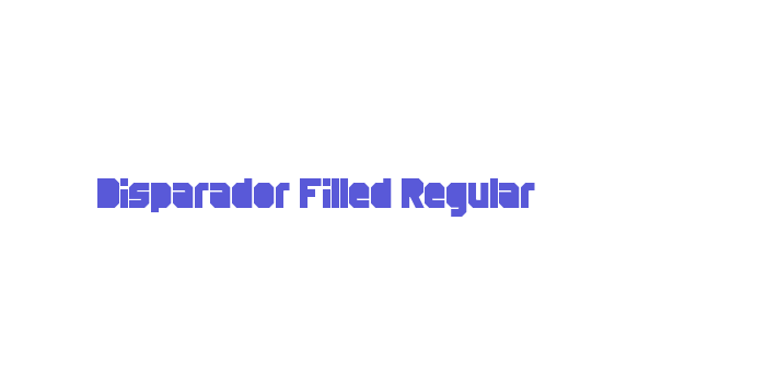 Disparador Filled Regular Font Download