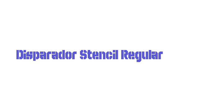 Disparador Stencil Regular Font