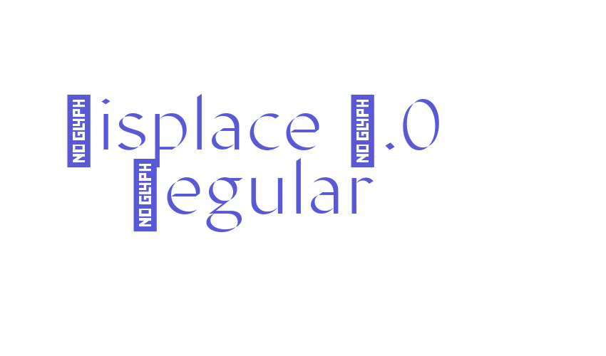 Displace 2.0 Regular Font