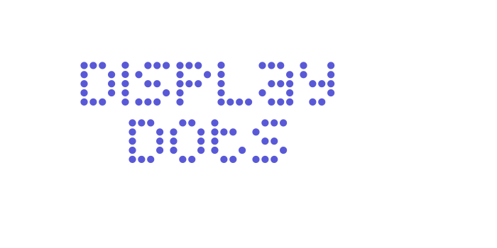 Display Dots Font Download