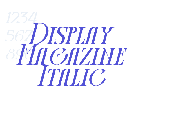 Display Magazine Italic