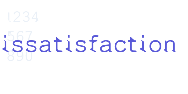 Dissatisfaction font free