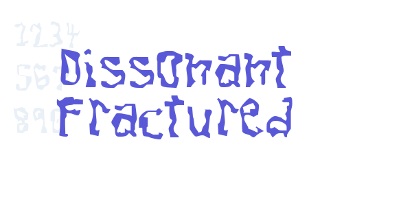 Dissonant Fractured font