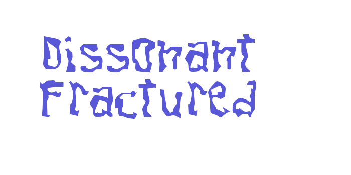 Dissonant Fractured Font