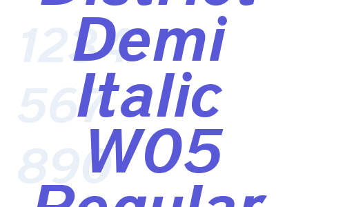 District Demi Italic W05 Regular Font Download