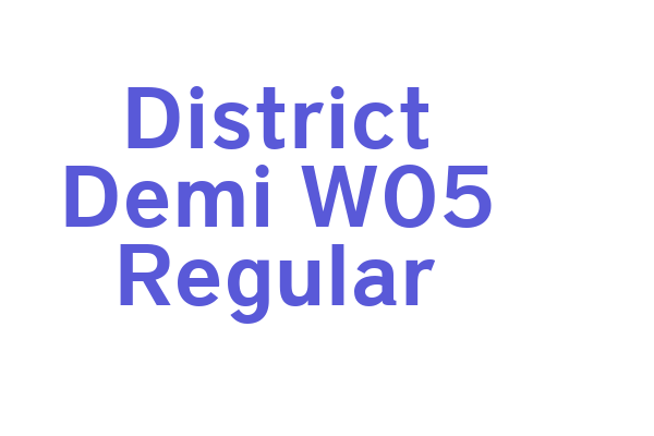 District Demi W05 Regular Font