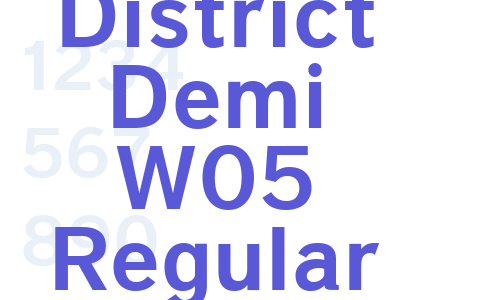 District Demi W05 Regular Font Download