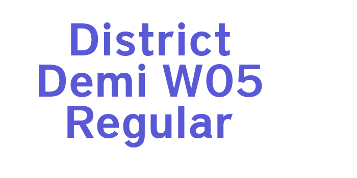 Download District Demi W05 Regular Font