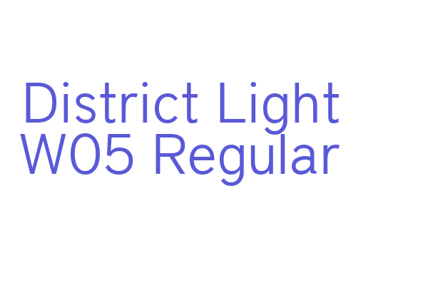 District Light W05 Regular Font