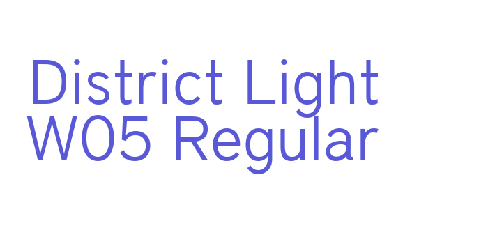 Download District Light W05 Regular Font