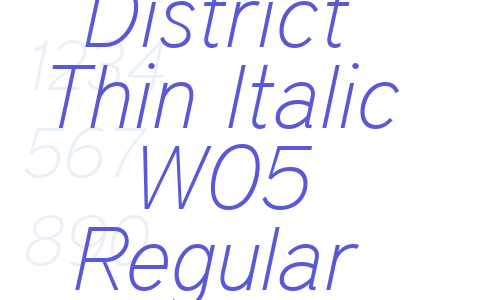 District Thin Italic W05 Regular Font Download