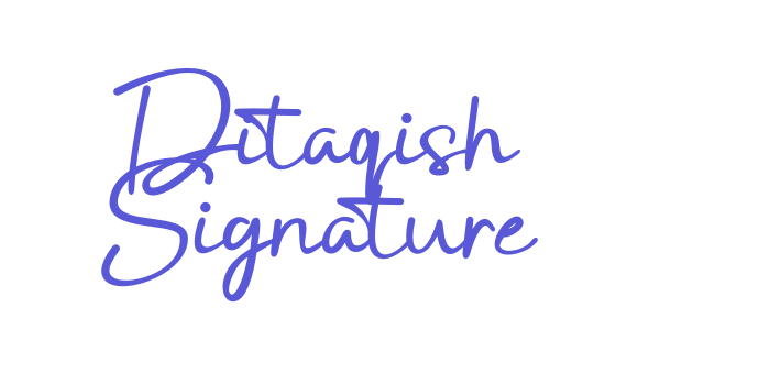 Ditaqish Signature Font Download