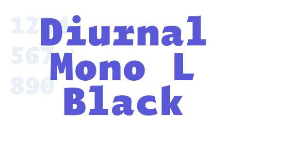 Diurnal Mono L Black font free