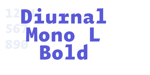 Diurnal Mono L Bold font free