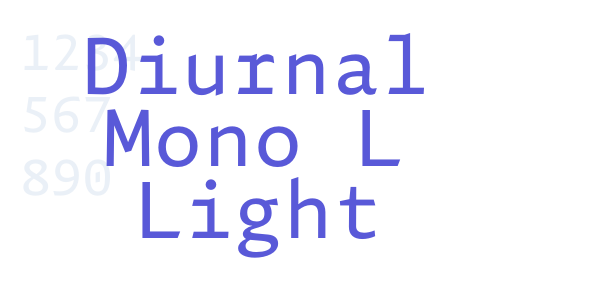 Diurnal Mono L Light font free