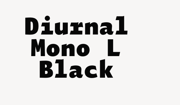 Diurnal Mono L Black Font