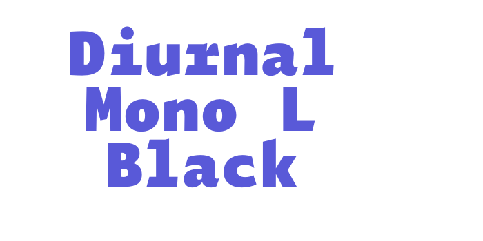 Diurnal Mono L Black Font Download