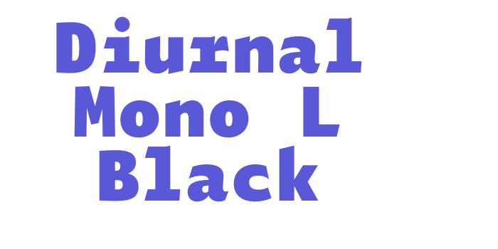 Diurnal Mono L Black Font